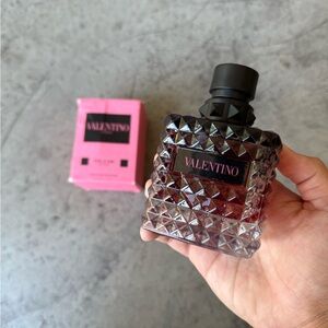Valentino Pink and Black Textured Perfume
